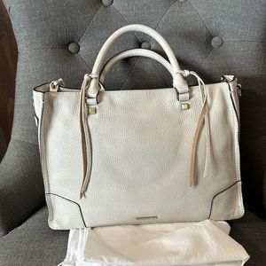 Rebecca Minkoff PERFECT condition grey white Regan bag. 1st pic for size ref.